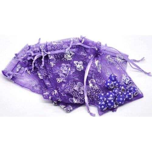 10PCS Retail Organza Drawable Jewelry Bags Gift Bags & Pouches Black Spider Web Pattern