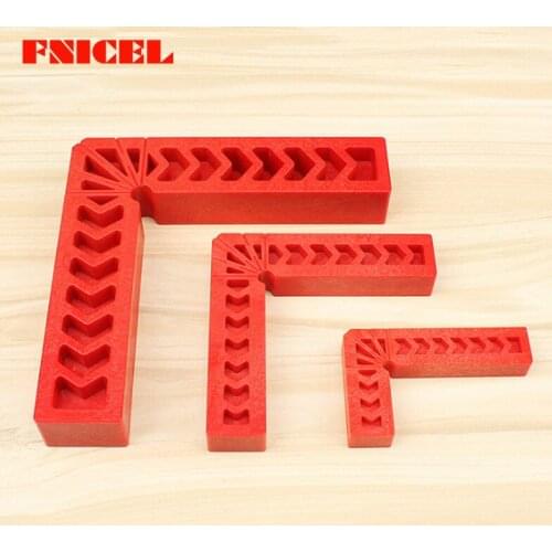 4Pcs/set 3"/4"/6" 90 Degree Plastic L Shape Corner Clamping Square Right Angle Clamps Ruler