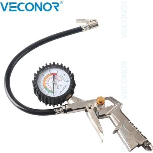 Auto Tire Inflator Dial Pressure Meter Gauge 16 BAR Car Truck Tire Repair Tools Air Compressor Simple Pumping Gun 220 PSI