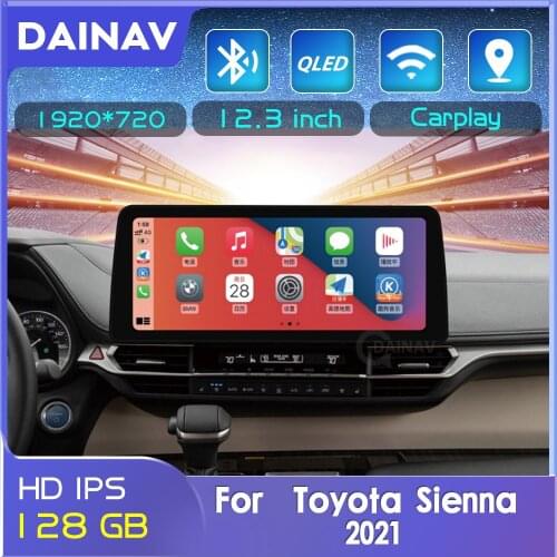 12.3inch 128GB Android car radio With screen For Toyota Sienna 2021 carplay auto audio receiver GPS multimedia DVD player
