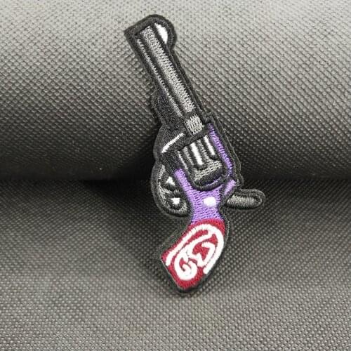 Combat Tactical Morale Revolver Gun Patch Cool Clothes DIY Appliques Iron Patch for Jackets Jeans Hat