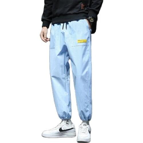 Autumn Cargo Pants Men Elastic waist Military Male Trousers Casual Outdoor Joggers Pant Solid Color Trousers Fashion Men Pants