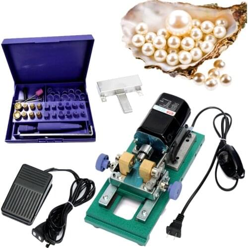 Best Quality Pearl Drilling Holing Machine Driller Full Set Jewelry Tools 220V,280W,60HZ,24x11x11cm,500-16000 Rev / Min