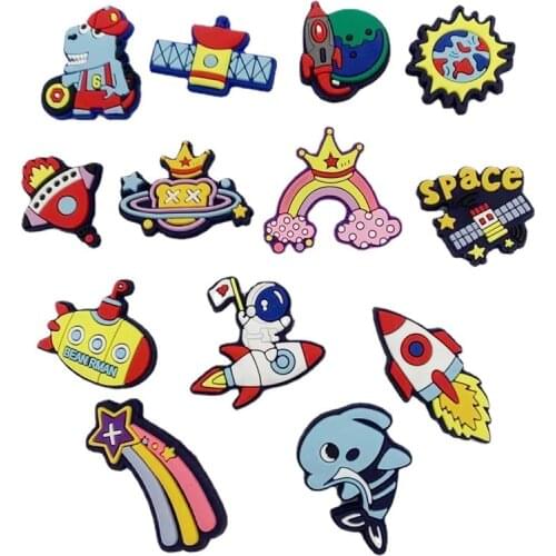 Single piece Shoe Decoration Buckle Charms Accessories bag DIY Combination Jibz for croc Bracelets Kids boy girl friend Gifts