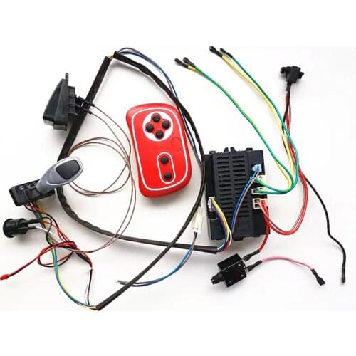 Children Electric Car RX37 12V Kids Cycling DIY Upgrade Kit,12V Speed Controller And 2.4G Bluetooth Remote Harness With Switch