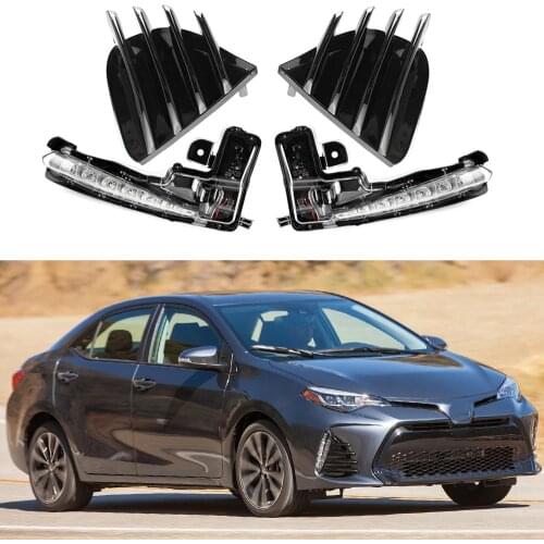 For Toyota Corolla SE 2017 2018 2019 LED DRL Daytime Running Light Front Bumper Fog Lamp