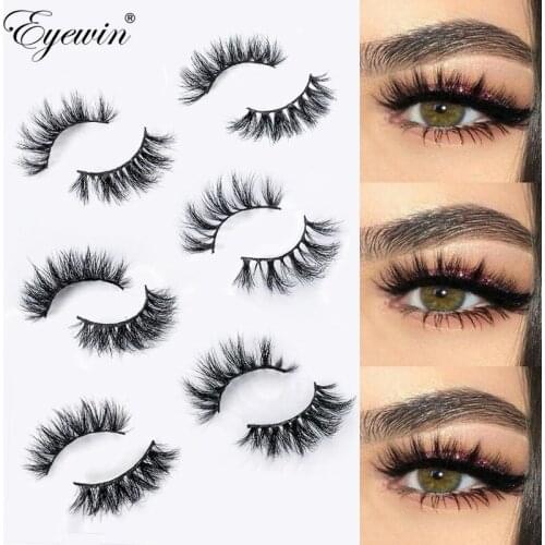 Eyewin Eyelashes 3D Mink False lash Natural Long Lashes Dramatic Volume Eyelash Makeup Lash Mink Eyelash faux cils 25mm Eyelash