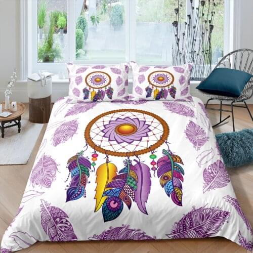 Home Living Luxury 3D Dreamcatcher Bedding Set Comfortable Duvet Cover Set Kids Bedding Set Queen and King EU/US/AU/UK Size