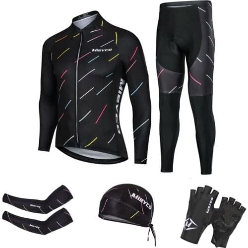 Cycling Clothing Set Spring Autumn Long Sleeve Breathable Bicycle Wear Anti-Sweat MTB Bicicleta Jersey Ropa Maillot Ciclismo