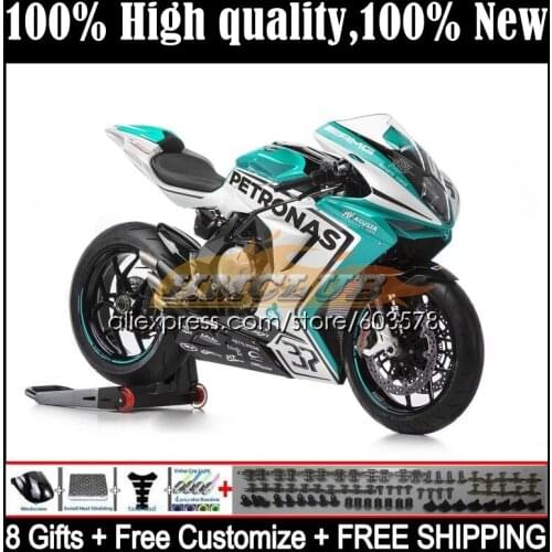 Body For MV Agusta F4 R312 750S 1000 R 750 1000CC Kit 51CL.11 1000R 312 1078 1+1 2005 2006 MA MV F4 05 06 Fairings Cyan white