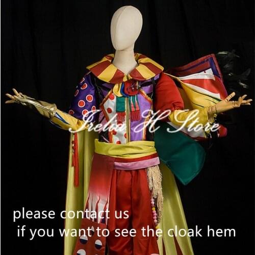 Irelia H Store FF14 Costume Final Fantasy XIV clown Kefka Cosplay Costum with shoes Halloween Costumes Custom made/size