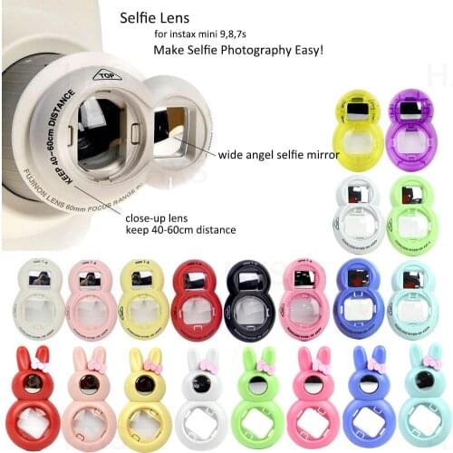 Close-up Lens with Selfie Mirror for FujiFilm Instax Mini 9, Instax Mini 8, Instax Mini 7s Instant Film Photo Camera