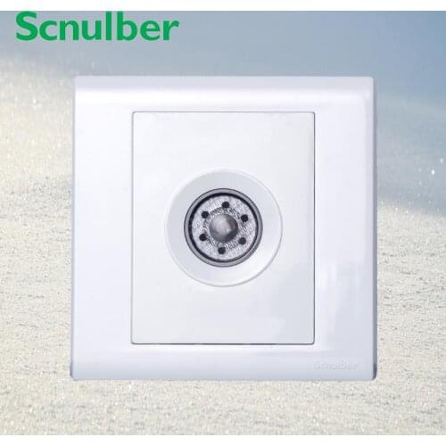 100w 220v wall single 86mm white acoustic light-activated delay switch