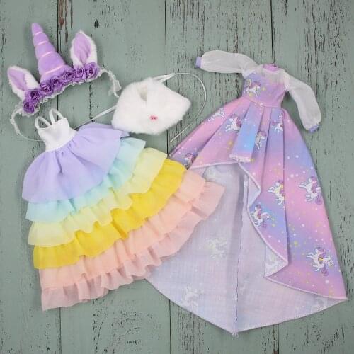Outfits for ICY DBS Blyth doll Unicorn Maiden clothes princess dressing 1/6 bjd ob24 anime girl