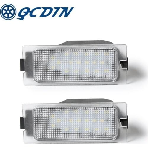 QCDIN 1 Pair Led License Number Plate Lamp For Ford Edge 2007-2014 Escape 2008-2012 Mercury Mariner 2008-2011 External Parts