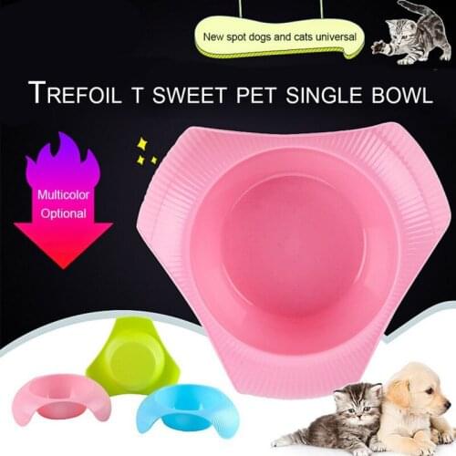 Three-leaf Colored Candy Bowl For Pet Cats And Dogs
