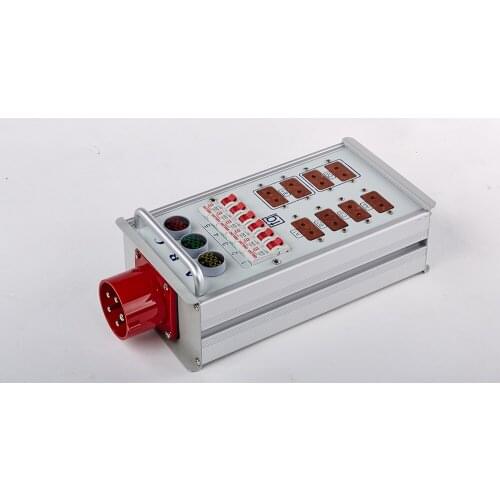 Stage lighting power box through box silicon box power box 6 way through box through cabinet bakelite plug Junction box