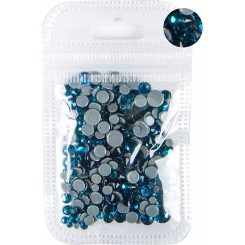 AAAA+ Best Quality Blue Zircon Mix Size Hot Fix Rhinestone More Shiny Super Bright Nail Art Hotfix Iron On Stones. 10Gram