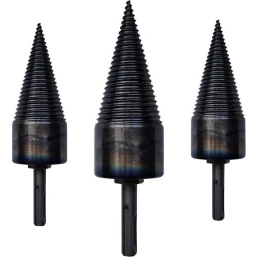 32mm Firewood Drill Bit Wood Splitting Log Splitter Auger Splitting Breaker High Speed Twist Screw Wood Splitter Cone Driver