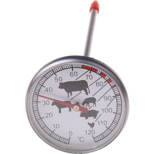 Stainless Steel Instant Read Probe Thermometer BBQ Food Cooking Meat Gauge