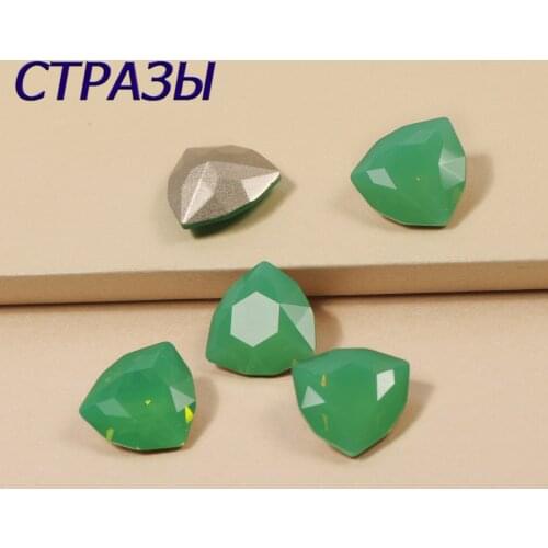 Pacific Opal Trilliant Glass Strass Flatback Sew On Rhinestones With Gold / Silver Claw Fancy Sew on Stones For Clothes Accesso