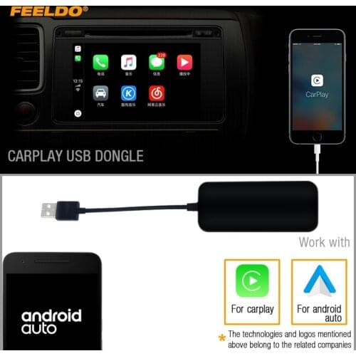 FEELDO USB DONGLE Work With Apple iOS CarPlay Android Auto For Car Android System Headunit Navigation Player #AM5926