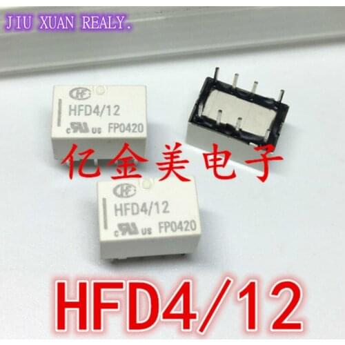 [In stock] Brand new original Relay HFD4/12 12VDC 2A 8pins Two open two close