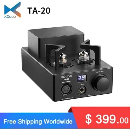 XDUOO TA-20 HIFI High Performance Balanced Classical 12Au7 Tube stereo audio headphone Amplifier with XLR AUX