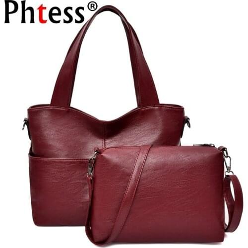 2pc/s Purses And Handbags Ladies Women Leather Handbags High Quality 2019 Sac A Main Female Large Capacity Tote Bag For Girls