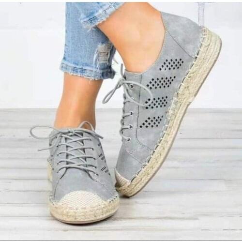2021 Women Shoes Hand-stitched Striped Breathable Elastic Band Retro Casual Flat Suitable for Wide Leg Women Sneaker