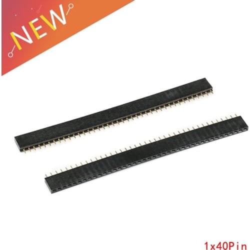 100Pcs 1X40 PIN Single Row Straight FEMALE PIN HEADER 2.54MM PITCH Strip Connector Socket 140 40p 40PIN 40 PIN FOR PCB arduino