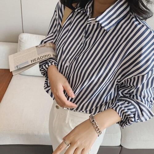 2021 Womens White Plaid Striped Blouses and Shirts Tops Za Woman Clothes Tee Elegant Dress Long Sleeve Korean Fashion Cardigan