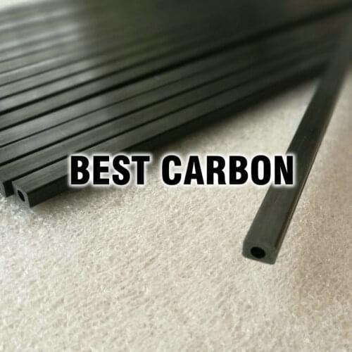 4pcs of 6.15mm x 4.15mm x 3.15mm x 1000mm Rectangle Pultruded Carbon Fiber Tube