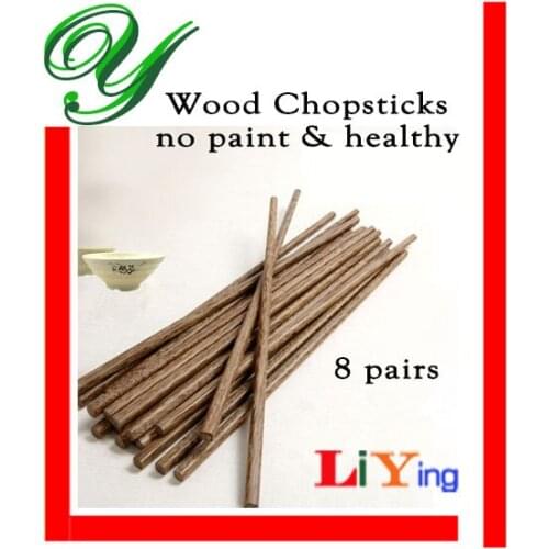 8pair/set Dinnerware wood Chopsticks no paint healthy natural Chinese Craft 25cm Nonslip Chop stick flatware kitchen accessories
