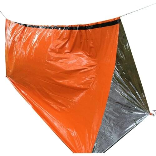 Emergency First Aid Sleeping Bag Tent for Outdoor Camping Hiking Sun Protection PE Film Warm Reflective Ultralight Sleeping Bag