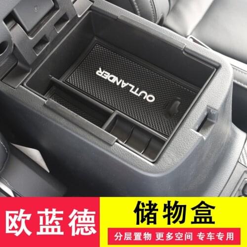 Car-Styling Car Central armrest box storage box decoration For Mitsubishi Outlander 2019