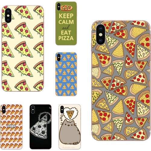 For iPhone 11 Pro Max Plus Pro X XS Max XR 8 7 6S SE 4S 5 5C 5S SE 2020 Soft TPU Pattern Phone Cute Eating Pizza Patterns