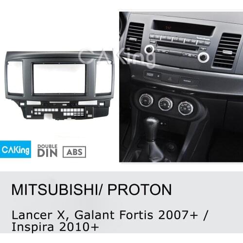 Double Din Car Fascia Radio Panel for PROTON Inspira 2010+ Dash Fitting Kit Install Facia Plate Adapter Bezel Console Cover Trim