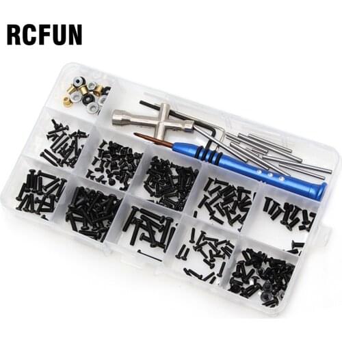 Repair Tool and Screws Box Set for 1/10 RC Car HSP Traxxas Axial SCX10 include Hexagon Wrench1/14 Scale Drift Racing Car