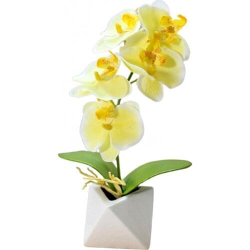 Simulation Phalaenopsis Bonsai Ornaments Artificial Flower Pot Garden Home Decor bonsai