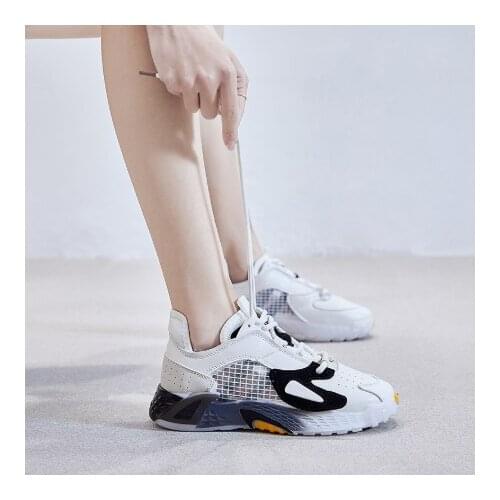 New Sneakers Women 2020 Breathable Mesh Casual Shoes Female Fashion Sneaker Lace Up High Leisure Women Vulcanize Shoe Platform