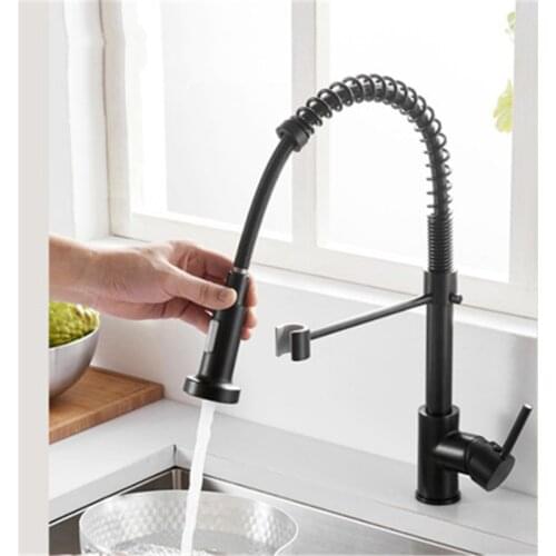 Matte Kitchen Faucet Deck Mounted Mixer Tap 360 Degree Rotation Stream Sprayer Nozzle Kitchen Sink Hot Cold Taps High Quality
