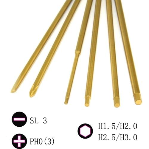 3Pcs HSS Hex Screw drivers Tip Bits 1.5mm 2.0mm 2.5mm 3.0mm for RC Hobby Model Car Heli Tools
