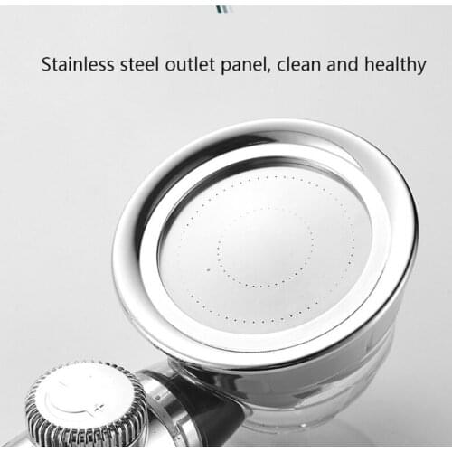 M89B Turbocharged SPA Shower Head Universal Handhold Shower Head with Rotation Adjustment Button Water Saving Showerhead