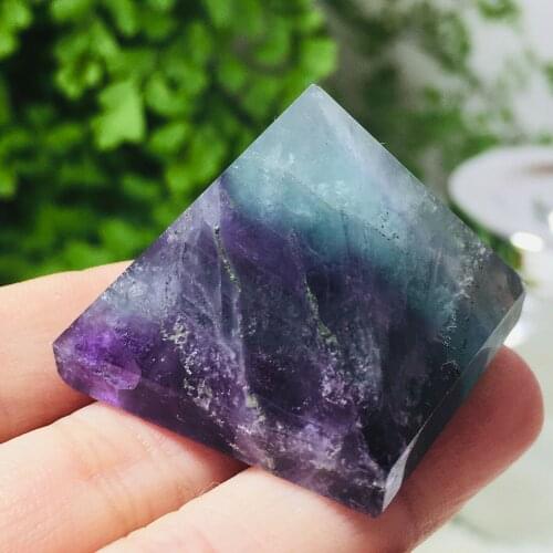 Natuurlijke Kristallen Piramide Fluoriet Quartz Healing Stone Chakra Reiki Crystal Point Energie Home Decor Handgemaakte Ambacht