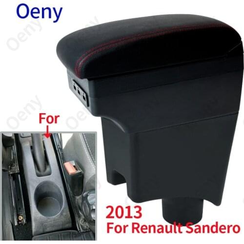 BOX For Renault Sandero Armrest For Lada LARGUS Car Armrest box 2013-2014 Center Storage box car accessories Interior USB