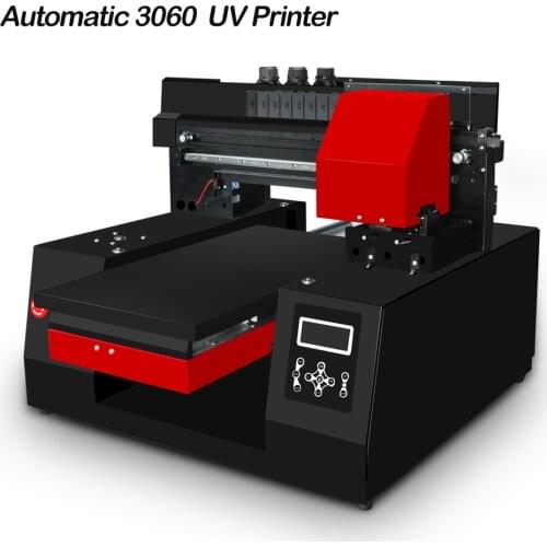 Full Automatic A3+ UV Printer 33*60cm Inkjet Printer LED UV Flatbed Printers for Bottle, Phone Case, T-shirt, Leather, TPU