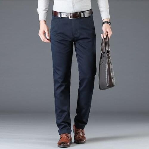 2021 High-quality Bamboo Fiber Cotton Loose Straight-leg Casual Pants Classic Brand Mens Lightweight and Trousers 42