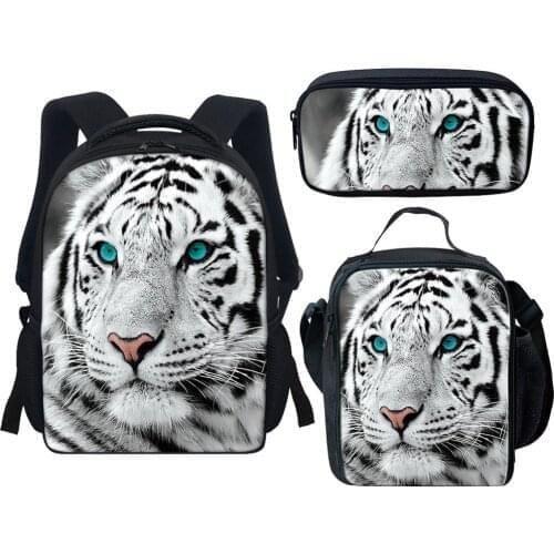 12 Inch Cute Tiger 3D Print Student Backpacks For Boys Girls Children School Bags Kids Kindergarten Backpack Baby Toddler Bag