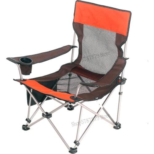 Outdoor folding chair fishing stool balcony chair portable beach lunch break bed sitting and lying ultralight leisure fishing re